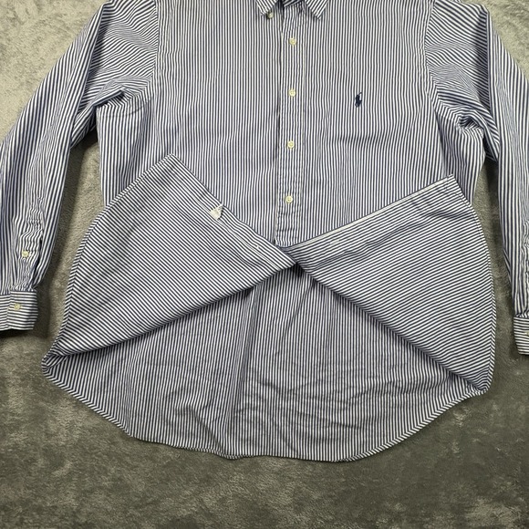 Polo Ralph Lauren Men's XL Blue/White Striped Classic Fit Dress Shirt SEE DESCRI - Picture 6 of 16